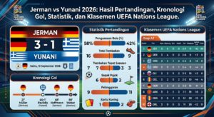 Jerman vs Yunani 2026: Hasil Pertandingan, Kronologi Gol, Statistik, dan Klasemen UEFA Nations League