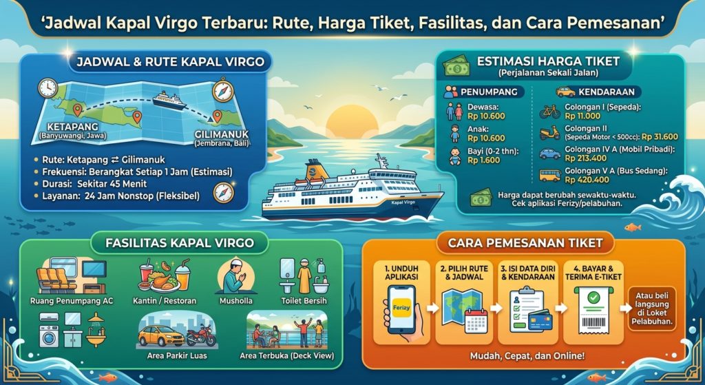 Jadwal Kapal Virgo Terbaru: Rute, Harga Tiket, Fasilitas, dan Cara Pemesanan