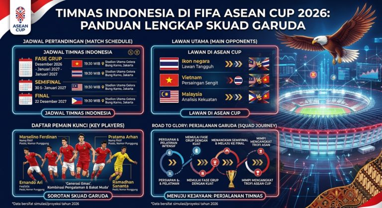 Timnas Indonesia di FIFA ASEAN Cup 2026: Jadwal, Lawan, Skuad, dan Perjalanan Skuad Garuda