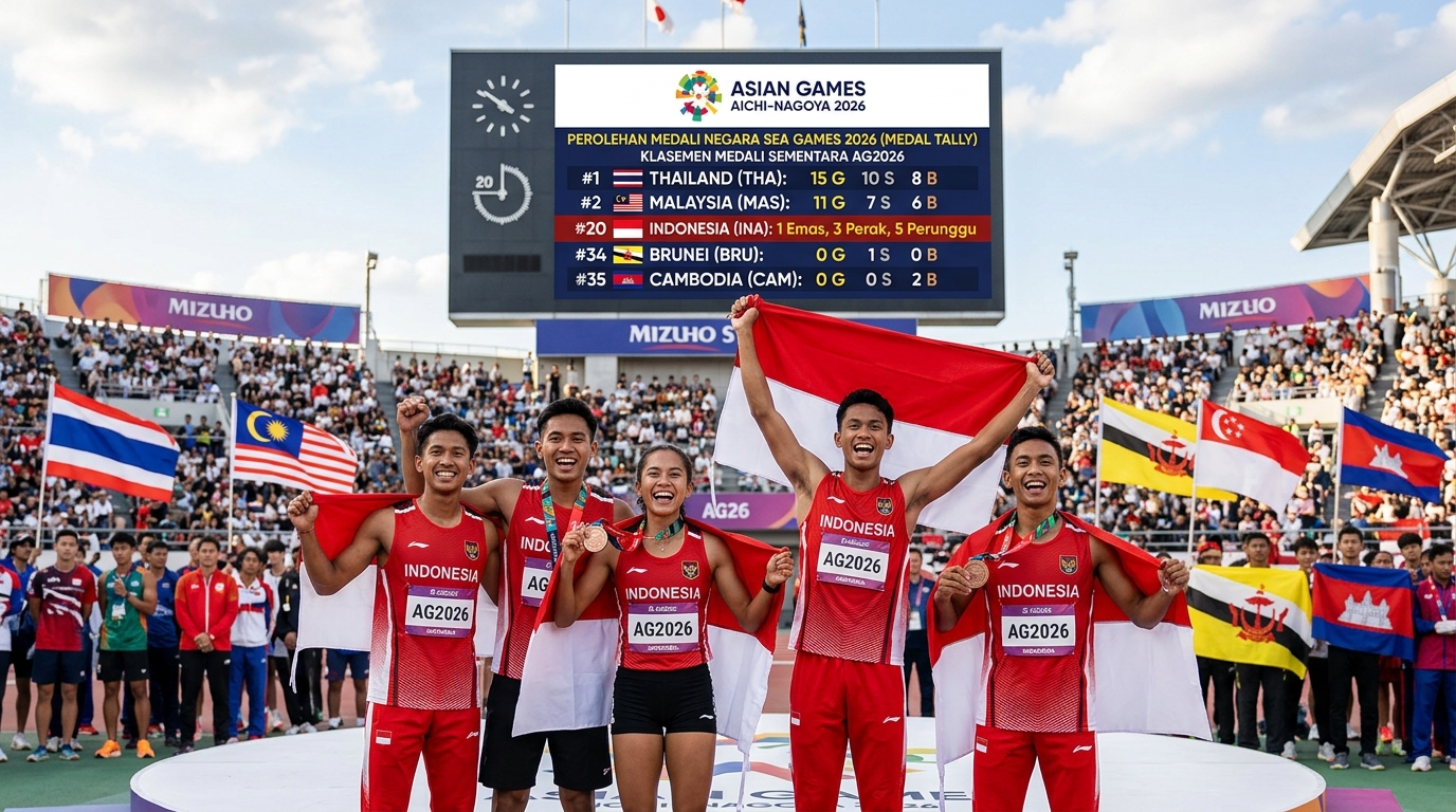 Di Atas Brunei dan Kamboja 'tapi' Tertinggal Jauh dari Thailand dan Malaysia di Asian Games 2026