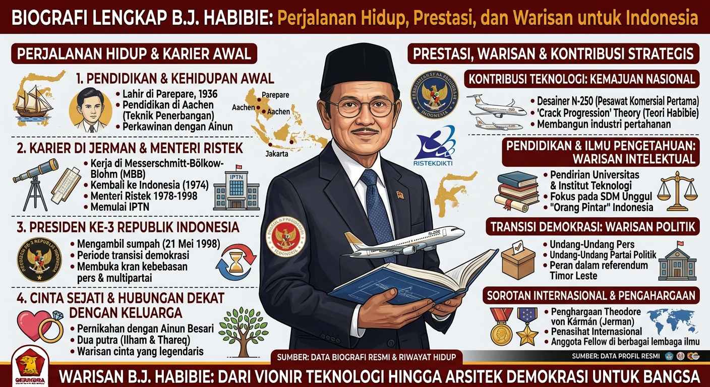B.J. Habibie: Biografi Lengkap, Perjalanan Hidup, Prestasi, dan Warisan untuk Indonesia