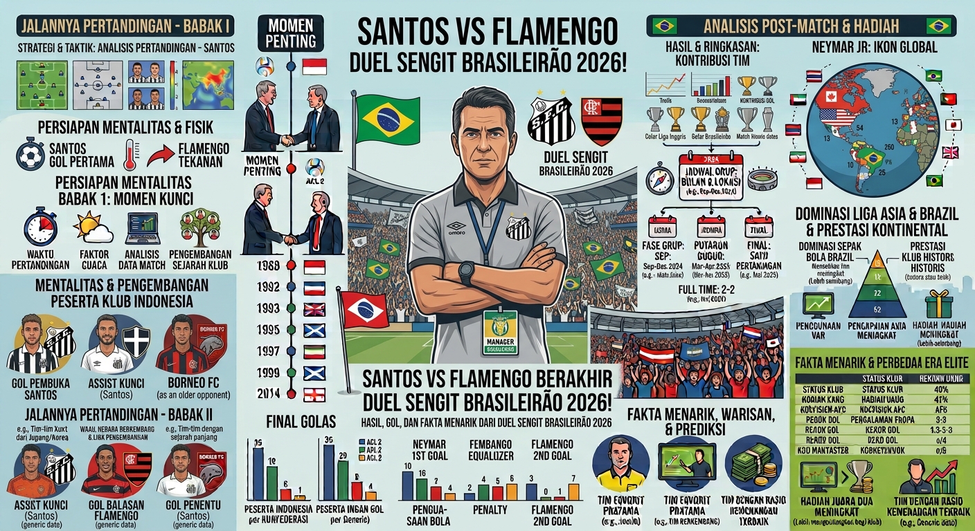 Santos vs Flamengo: Hasil, Gol, dan Fakta Menarik dari Duel Sengit Brasileirão 2026
