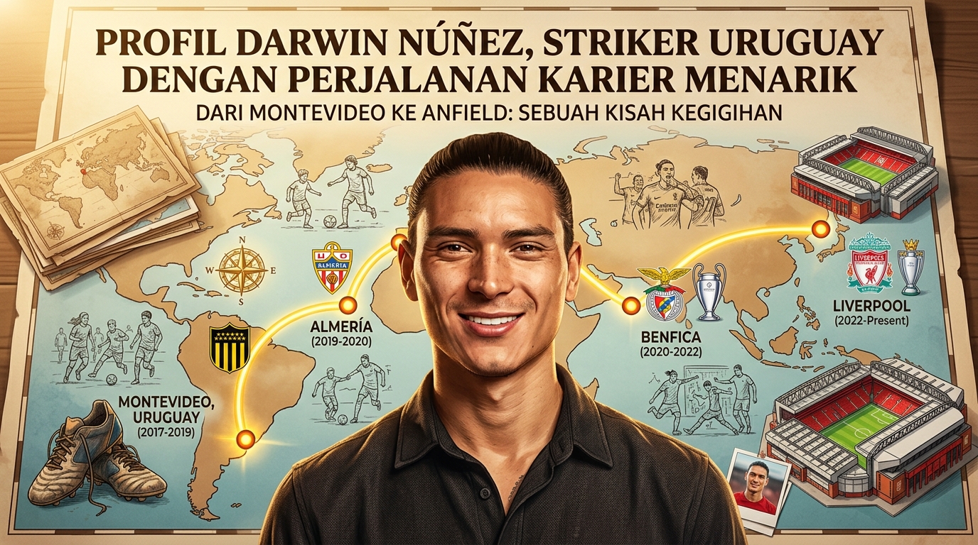 Profil Darwin Núñez, Striker Uruguay dengan Perjalanan Karier Menarik