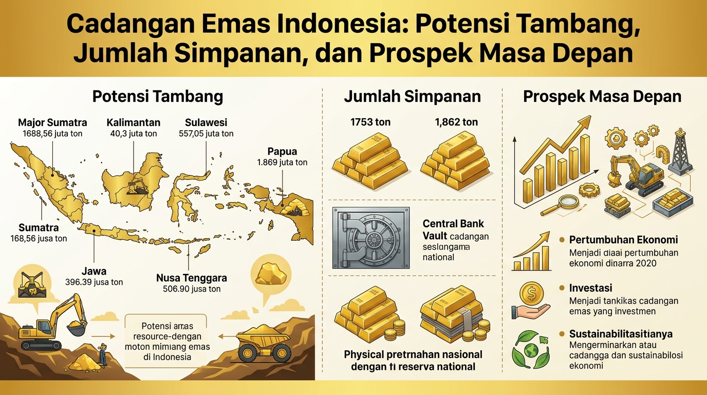 Cadangan Emas Indonesia: Potensi Tambang, Jumlah Simpanan, dan Prospek Masa Depan