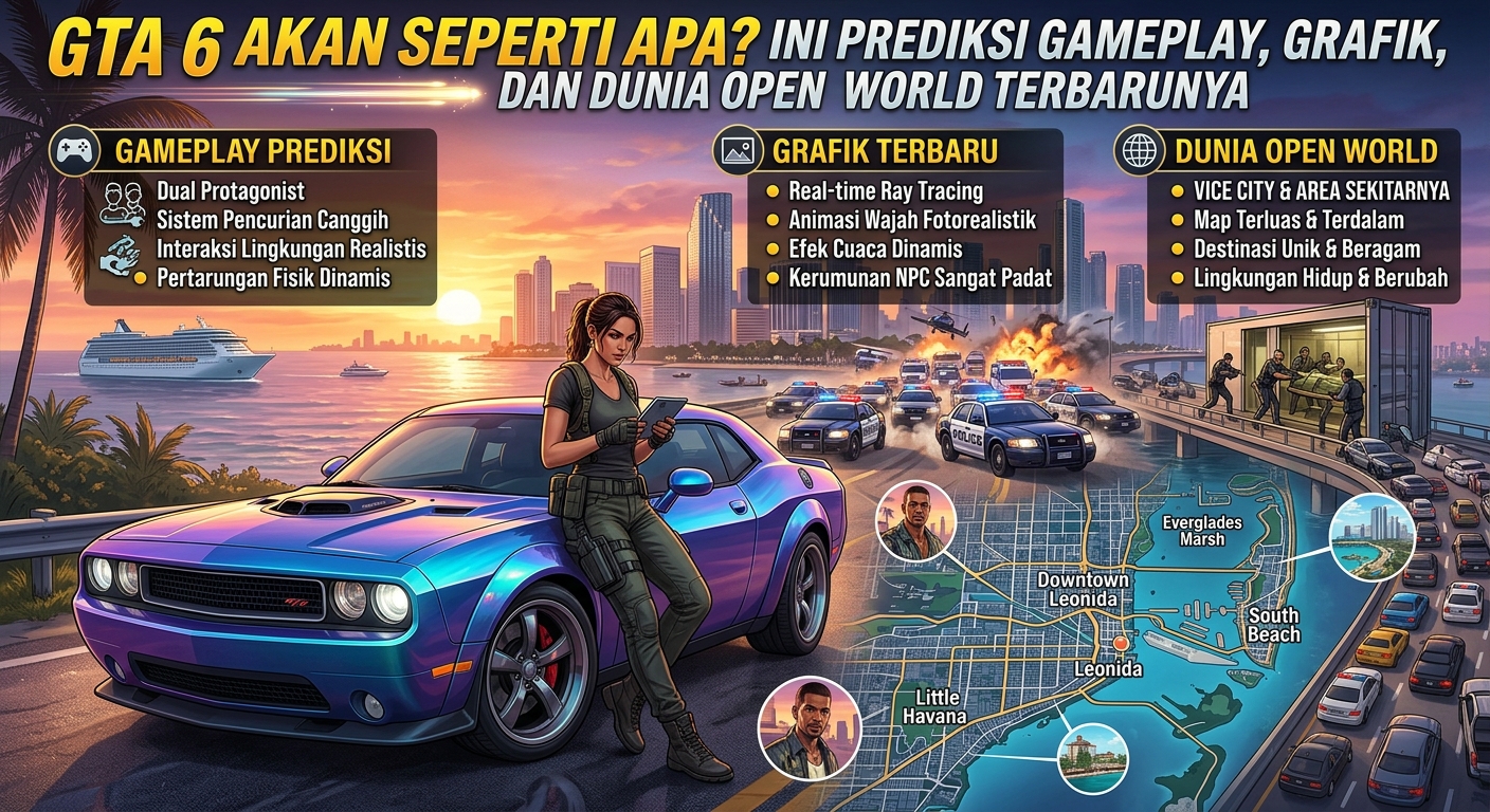 GTA 6 Akan Seperti Apa? Ini Prediksi Gameplay, Grafik, dan Dunia Open World Terbarunya