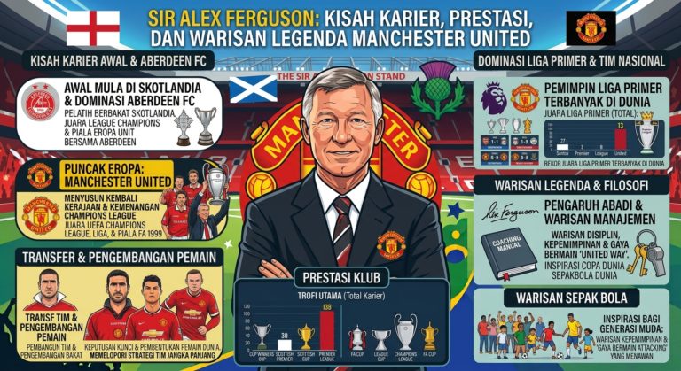 Sir Alex Ferguson: Kisah Karier, Prestasi, dan Warisan Legenda Manchester United