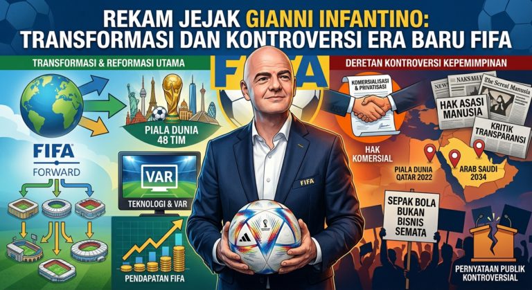 Rekam Jejak Gianni Infantino: Transformasi dan Kontroversi Era Baru FIFA