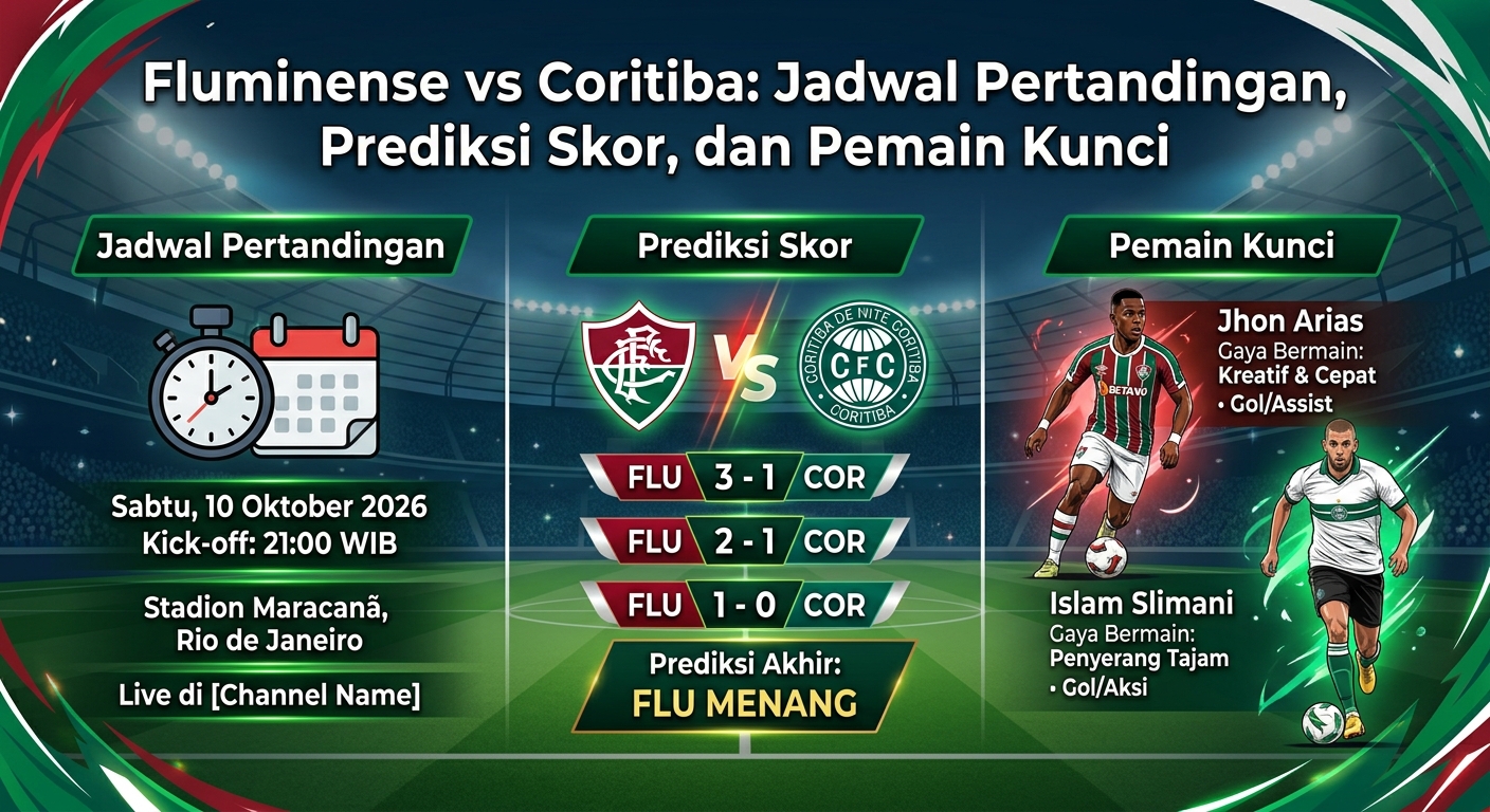 Fluminense vs Coritiba: Jadwal Pertandingan, Prediksi Skor, dan Pemain Kunci
