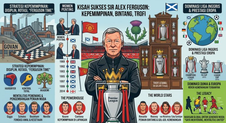 Kisah Sukses Sir Alex Ferguson: Strategi Kepemimpinan, Pemain Bintang, dan Trofi yang Diraih