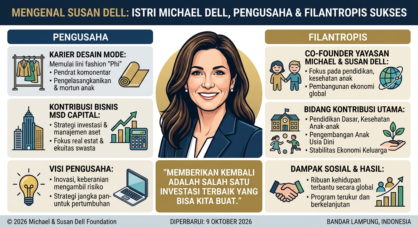 Mengenal Susan Dell, Istri Michael Dell yang Sukses sebagai Pengusaha dan Filantropis