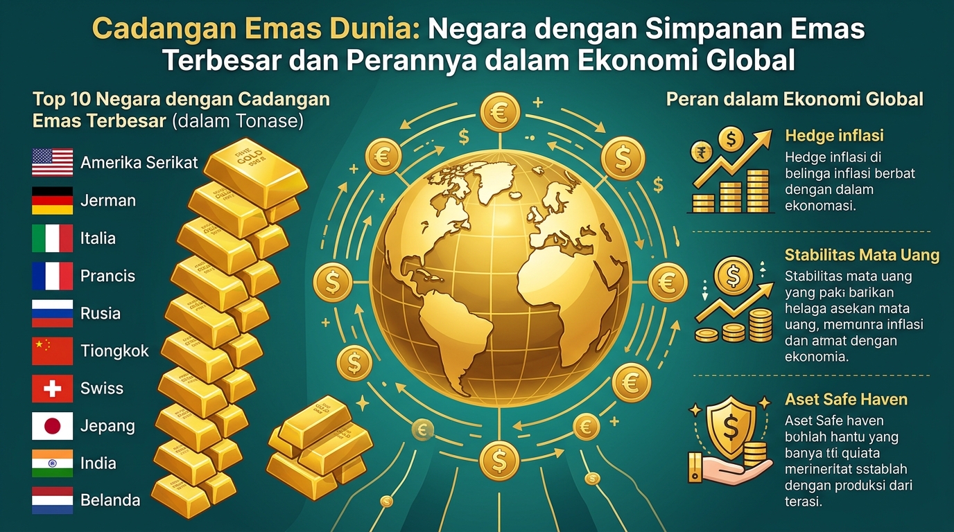 Cadangan Emas Dunia: Negara dengan Simpanan Emas Terbesar dan Perannya dalam Ekonomi Global