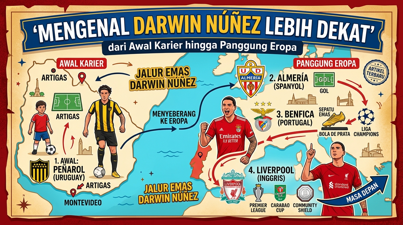 buatkan artikel seofrienldy dengan menggunaka judul/topik berikutt ini Mengenal Darwin Núñez Lebih Dekat, dari Awal Karier hingga Panggung Eropa dengan minimal 1000 kata!!