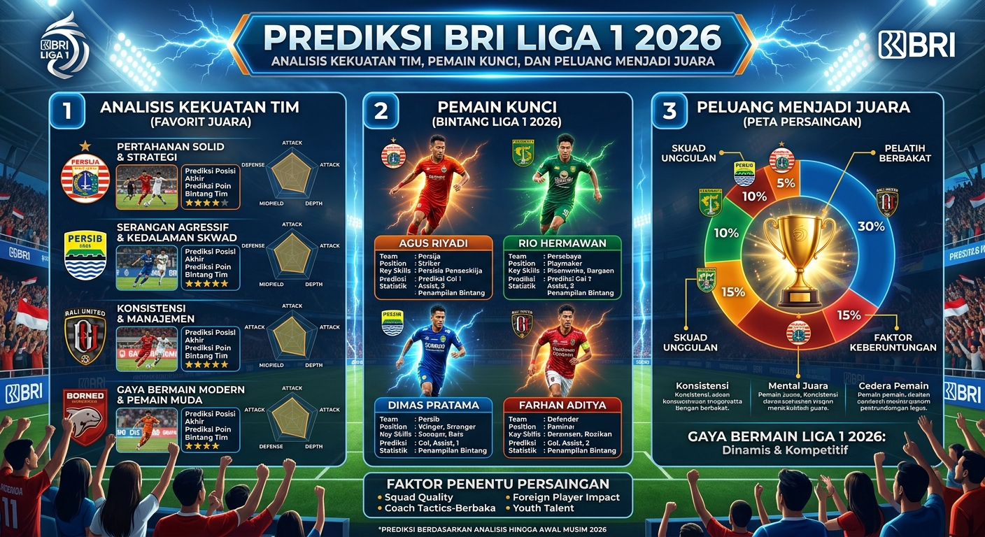 Prediksi BRI Liga 1 2026: Analisis Kekuatan Tim, Pemain Kunci, dan Peluang Menjadi Juara