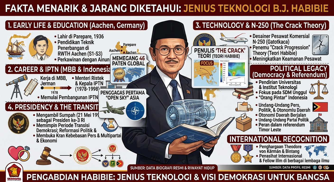 Fakta Menarik B.J. Habibie yang Jarang Diketahui, Jenius Teknologi Kebanggaan Indonesia